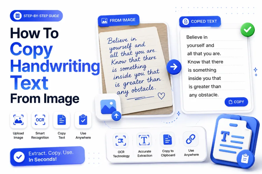 how to copy handwriting text from image